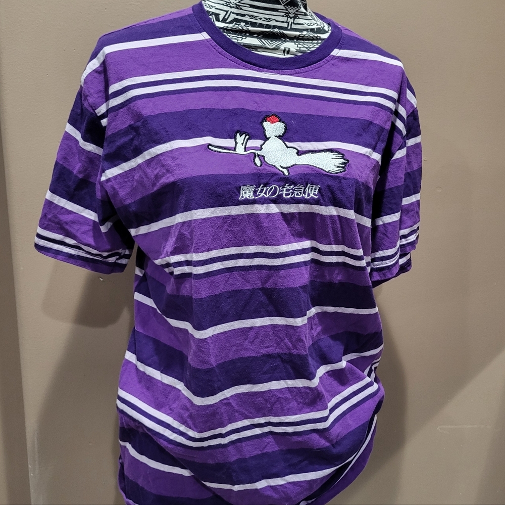 Kiki's Delivery Service Purple Striped Tshirt
